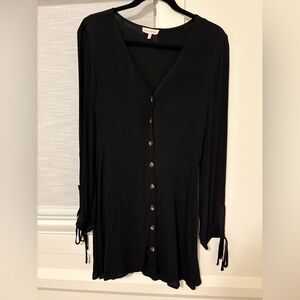 Black Button-Down Dress m medium
